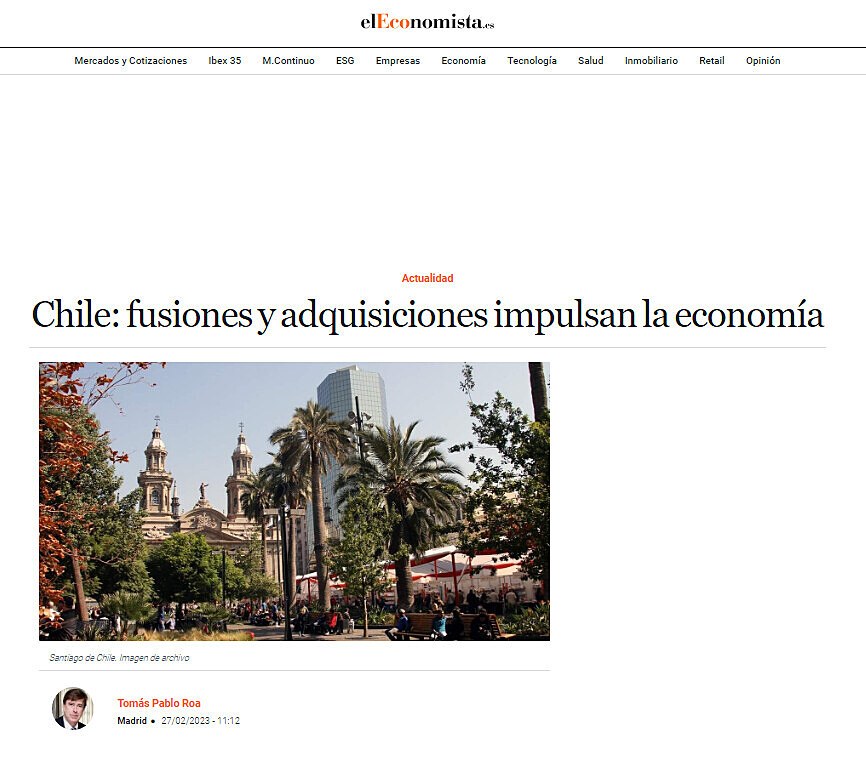 Chile: fusiones y adquisiciones impulsan la economa